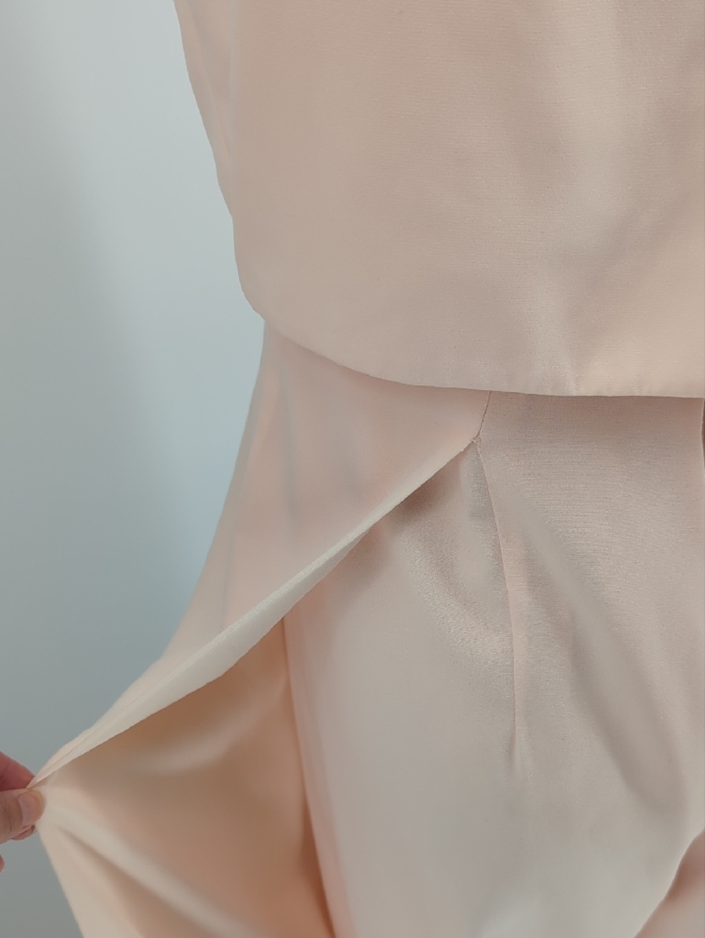 Jill Stuart Popover Wide Leg Overlay Jumpsuit Blush Pink size 6 minimalist - Picture 7 of 11